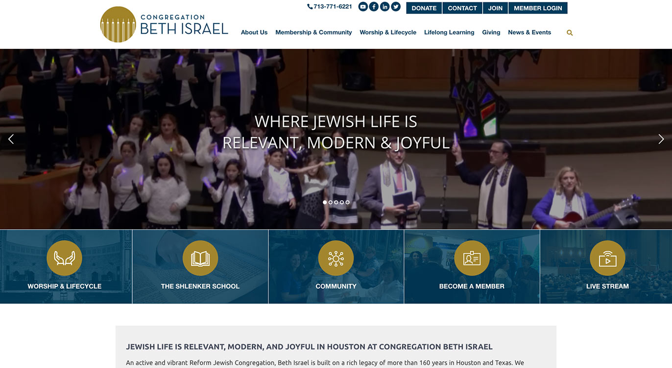 Congregation Beth Israel Reform Jewish Synagogue In Houston Tx
