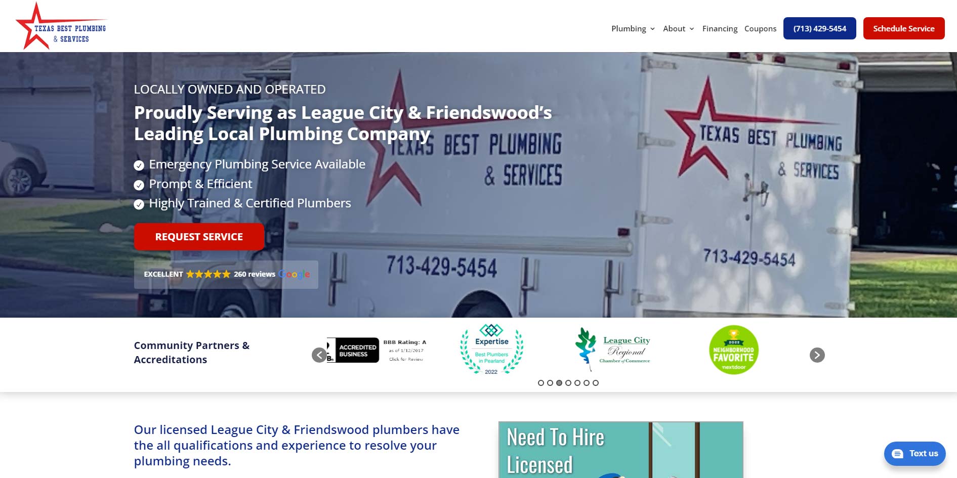 Texas Best Plumbing Service Image]